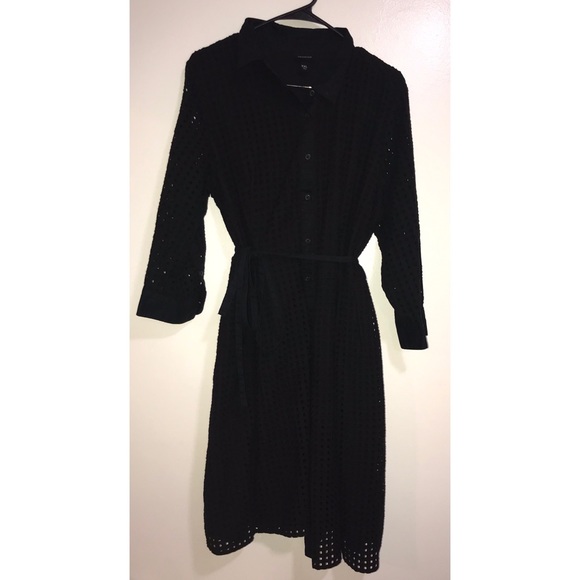 Who What Wear Dresses & Skirts - 3/4 Sleeve, Collared, Button down, Black dress XXL
